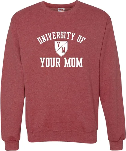Vista 12 de Go All Out University of Your Mom - Sudadera con cuello redondo para hombre