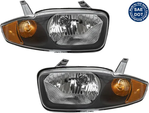 Vista 5 de APA - Conjunto de faros delanteros de repuesto para 2003 2004 2005 03 04 05 Cavalier par de pasajeros derecho y lado izquierdo del conductor Par