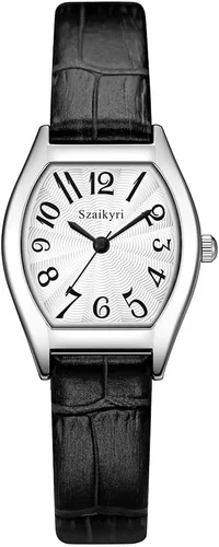 Vista 11 de Reloj Szaikyri en Forma de Barril para Mujeres con Números Árabes Fáciles de Leer, Reloj de Vestir para Damas