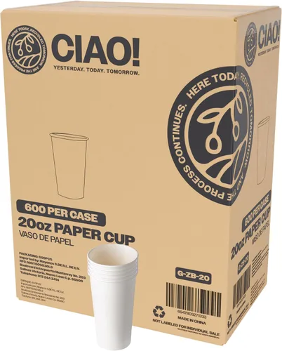 Vista 15 de CIAO! Taza de café de 8 onzas con tapa de cúpula negra, (80 mm) 1,000 unidades Negro (black Lids)
