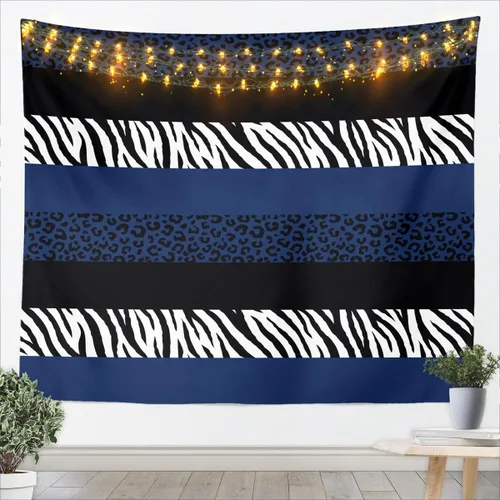 Vista 14 de Leopard Print Tapestry,Cheetah Zebra Skin Rustic Farmhouse Wall Tapestries,Girls Women Room Decor,Geometric Stripes Patchwork Chic Wall Leopard 10