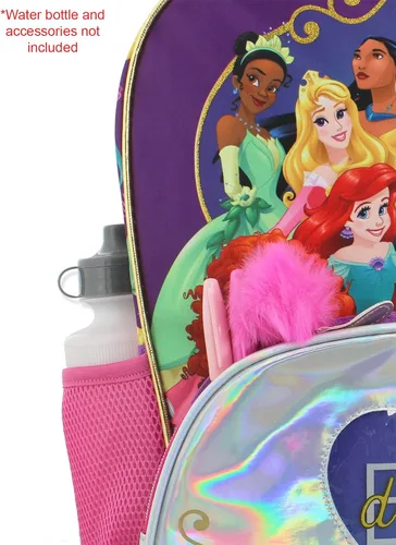 Vista 5 de Disney Princess Girl - Mochila escolar de 16 pulgadas (talla única, púrpurarosa), PúrpuraRosado, Clásico