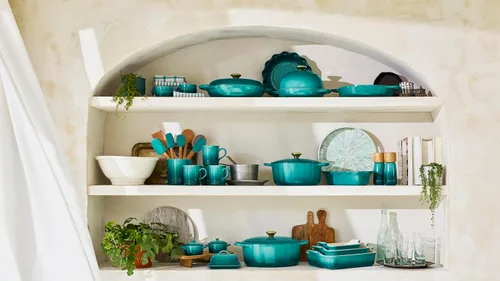 Vista 5 de Le Creuset Stoneware Heritage - Plato rectangular para hornear, 3 piezas Riviera