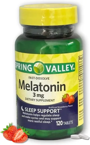 Vista 6 de Melatonina 3 mg - Tabletas de disolución rápida, 120 unidades (paquete de 1), en caja por Fusion Shop Store