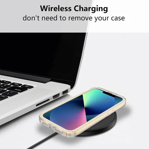 Vista 4 de ZCDAYE Funda para iPhone 13, iPhone 13 (6.1 pulgadas) con tarjetero y funda transparente de TPU suave a prueba de golpes para iPhone 13