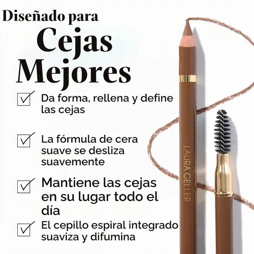 Vista 3 de LAURA GELLER NEW YORK Bravo Brows - Lápiz suave + cepillo, color rubio