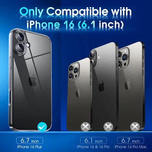 Vista 835 de Supdeal Funda cristalina transparente para iPhone 11, [No se amarillea] [Protección de la cámara] [Probado contra caídas de grado militar] Funda