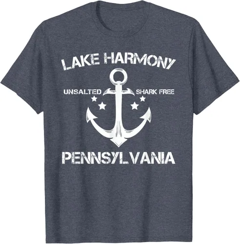 Vista 84 de Playera divertida de Lago Harmony Pennsylvania para acampada o pesca Negro