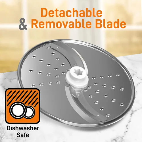 Vista 3 de NutriChef Disco de corte y trituración para procesador de alimentos, acero inoxidable, compatible con NCFP8, desmontable y extraíble, apto