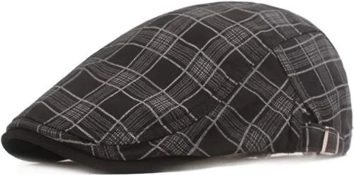 Vista 3 de Idopy Gorra plana de Longshoreman de color a cuadros Ivy Irlandesa Conducción Golf Newsboy Hat