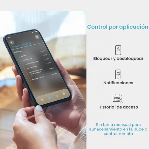 Vista 7 de Lockly Cerradura inteligente Vision con timbre de video HD Cerradura de puerta de huellas dactilares para puerta delantera, teclado de pantalla