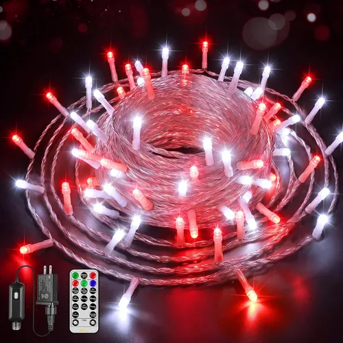 Vista 8 de Ollny 100 luces LED de Navidad de 33 pies, luces de hadas multicolor Varios