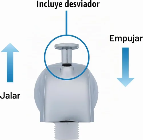 Vista 4 de Danco 89266 - Boquilla universal para bañera con desviador y accesorio de ducha de mano, se adapta a tubería de cobre de 1/2 pulgada y 3/4 pulgadas