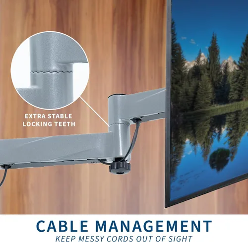 Vista 6 de VIVO Soporte de pared para TV RV de liberación rápida para pantallas de 13 a 43 pulgadas, soporte articulado con bloqueo, se adapta hasta VESA 200 x