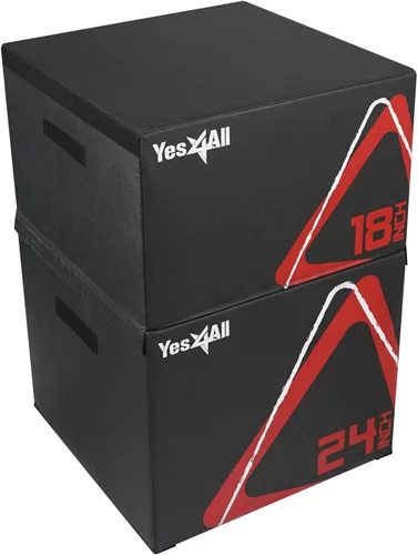 Vista 14 de Yes4All Caja pliométrica ajustable de espuma suave, entrenador de saltos - Para ejercicios pliométricos y acondicionamiento, múltiples variaciones