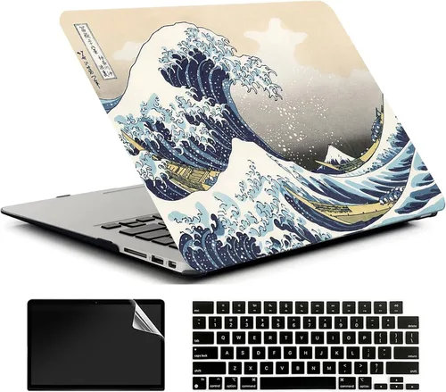 Vista 18 de Compatible con MacBook Air de 13 pulgadas versión 2021 2020 A2337 M1/A2179 con Retina y Touch ID, carcasa rígida de plástico brillante y cubierta