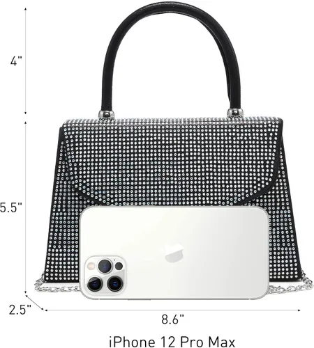 Vista 87 de Dasein Bolso de noche para mujer, embragues de fiesta, bolsos de boda, cóctel, baile de graduación, bolsos con purpurina esmerilada