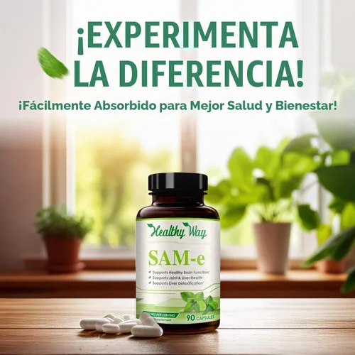 Vista 6 de SAM-e - Cápsulas de 400 mg – Suplemento SAM e de fácil absorción 400 mg de S-adenosil-metionina para el hígado cerebral y el estado de ánimo – Sin