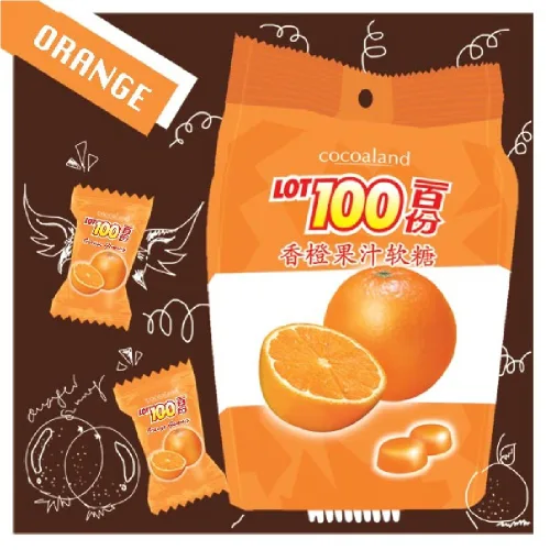 Vista 2 de Cocoaland Lot 100 Gomitas 5.29 oz (naranja, 1 paquete)