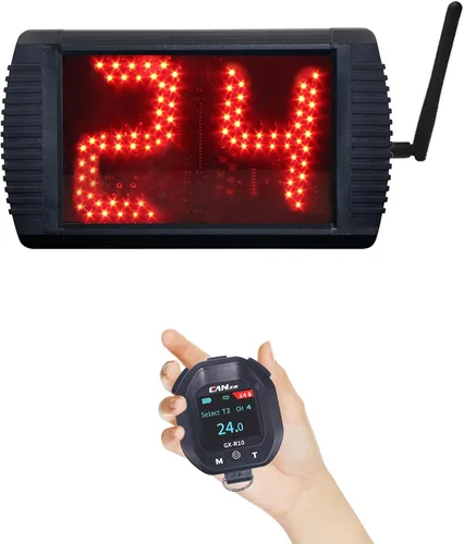 Vista 8 de Reloj de tiro con temporizador de baloncesto, temporizador de cuenta regresiva de 12/24/25/30/35/40/60 segundos, reloj de disparo portátil