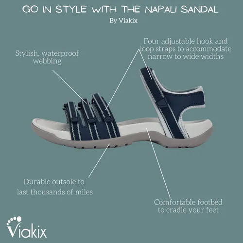 Vista 3 de V1iakix - Sandalias de senderismo para mujer, cómodas, deportivas, para caminar al aire libre, senderismo acuático