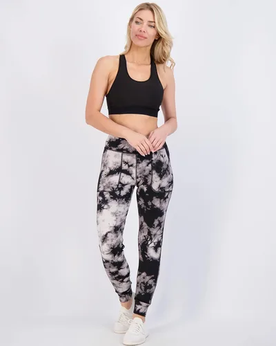 Vista 5 de Paquete de 3 pantalones deportivos con bolsillos para mujer, cintura alta, para entrenamiento, yoga, pantalones de descanso (disponibles en Plus)