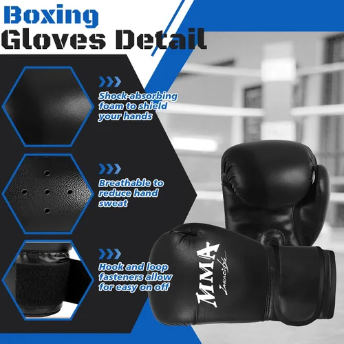 Vista 5 de YORWHIN Sparring Head Guard with Gloves - Boxing Safety Headgear for MMA, Kickboxing, Muay Thai & Boxing - Adult & Kids
