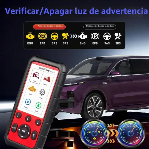 Vista 6 de Autel Escáner de MaxiDiag MD808 Pro OBD2, herramienta de escaneo