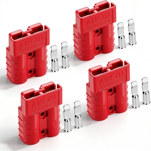 Vista 11 de Conector de alimentación de 50 amperios, desconexión rápida de 50 A, 600 V, 2 pares (4 unidades) para conector de batería de 50 amperios