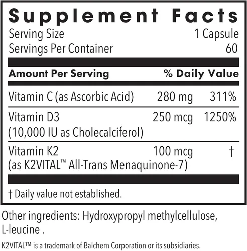 Vista 2 de Metabolic Maintenance Vitamina D3 10000 UI - Proporciona 250 mcg de vitamina D3 - Apoya la fuerza ósea, el equilibrio inmunológico y el bienestar