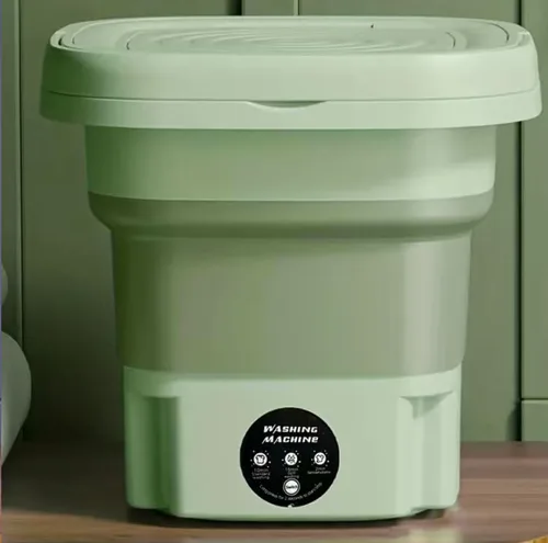 Vista 7 de Lavadora plegable, mini lavadora de alta capacidad de 8 litros, con 3 modos de limpieza profunda, lavadora pequeña media automática para ropa