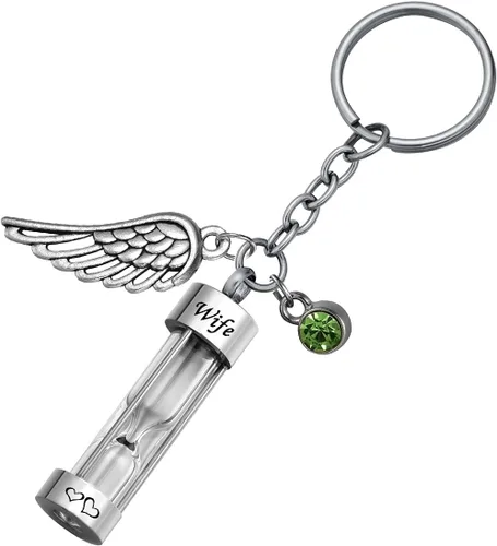 Vista 30 de Llavero de reloj de arena para cenizas, colgante de urna conmemorativa, recuerdo de cremación, joyería para tía, Aunt