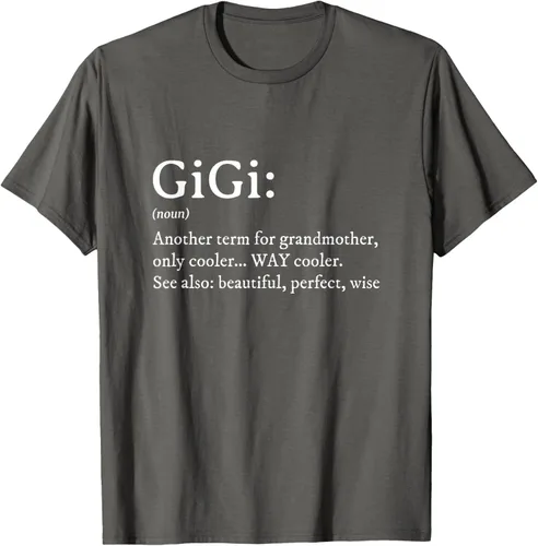 Vista 94 de Gigi Definition - Camiseta de regalo para abuela, cumpleaños y abuela, Negro