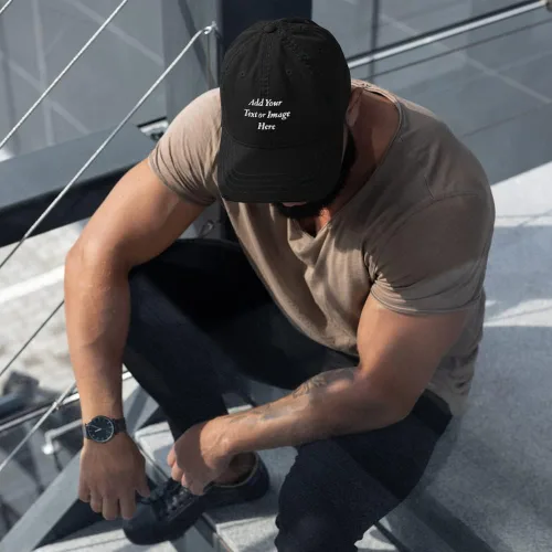 Vista 4 de Gorra Otto bordada personalizada con tu texto Gorras para regalos hombres y mujeres