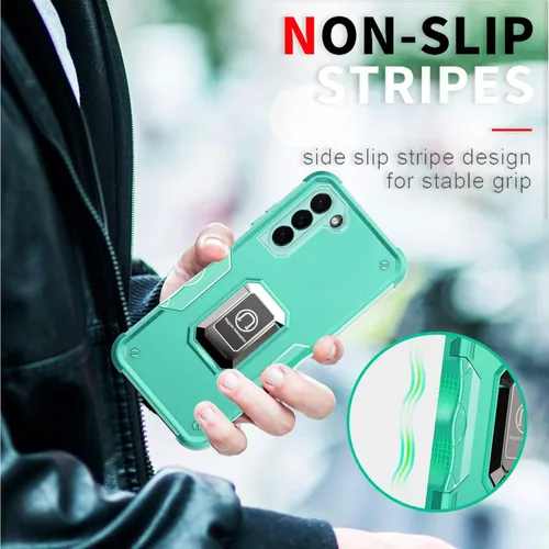 Vista 7 de Funda compatible con Samsung Galaxy S23 Plus 5G, paquete de 2 protectores de pantalla HD, [grado militar], funda protectora híbrida resistente a