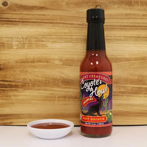 Vista 4 de Salsa picante de criaturas del desierto - Aullido de coyote con jalapeño