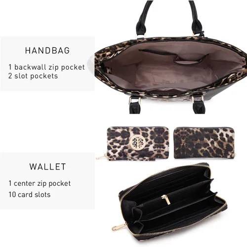Vista 41 de Dasein Satchel Purse Handbag for Women Large Shoulder Work Tote Bag With Matching Wallet
