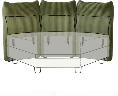 Vista 21 de LLappuil Sofa Storage Seat Module for Sectional Sofa, Square Ottoman for Modular Sectional Couches, Carton B, Beige Corduroy Pana beige