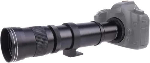 Vista 3 de Lente teleobjetivo zoom de 16.535-31.496 in F/8.3-16 con lente teleconvertidor de 2 X y anillo adaptador de montaje T2/T a PK para cámaras K-5 K-7