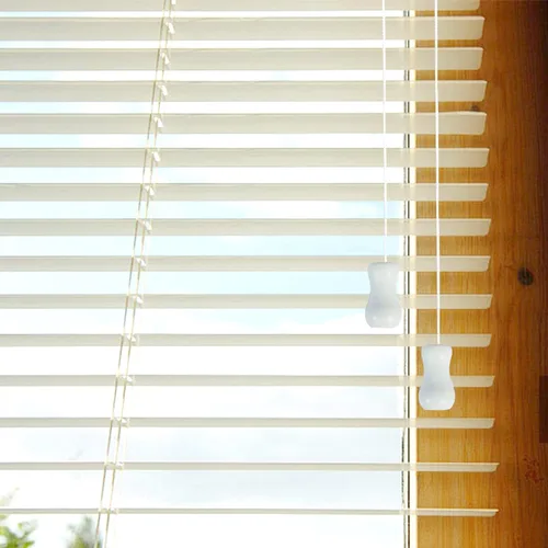 Vista 6 de 20 piezas de cordón blanco con borlas de plástico para persianas, persianas, herrajes para ventana, perillas