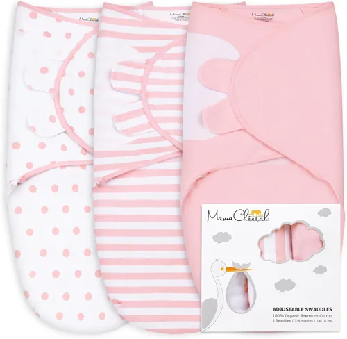 Vista 26 de Mama Cheetah Saco de envolver para bebés prematuros, saco de dormir orgánico para bebés prematuros, manta para envolver prematuros, envolturas
