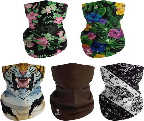 Vista 32 de Máscara facial para hombres y mujeres, protección solar UPF 30+, transpirable, bandana para motocicleta, senderismo, pesca