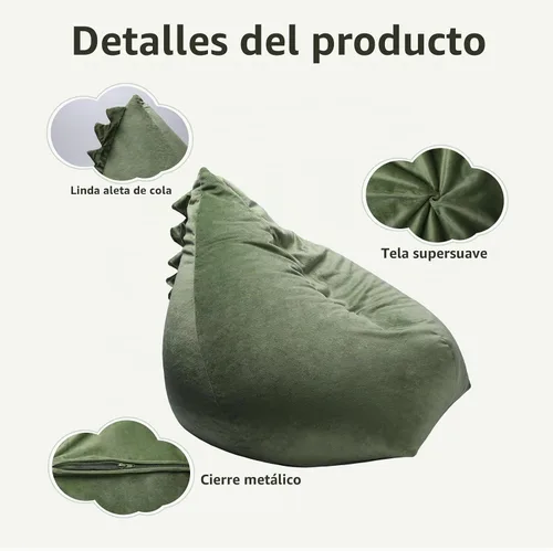 Vista 6 de Funda para silla puff para niños, asiento organizador de almacenamiento de Organizador de almacenamiento de juguetes para niños pequeños, para niñas