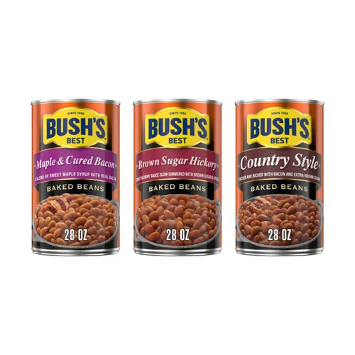 Vista 8 de Bush's Best Paquete variado de frijoles horneados dorados y frijoles blancos Hominy de 1 CT