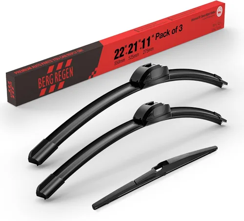 Vista 118 de BERG REGEN Escobillas limpiaparabrisas de 15"+15" con escobilla trasera de 13" - Juego de repuesto automotriz para Jeep Wrangler JK 2008 2009 2010