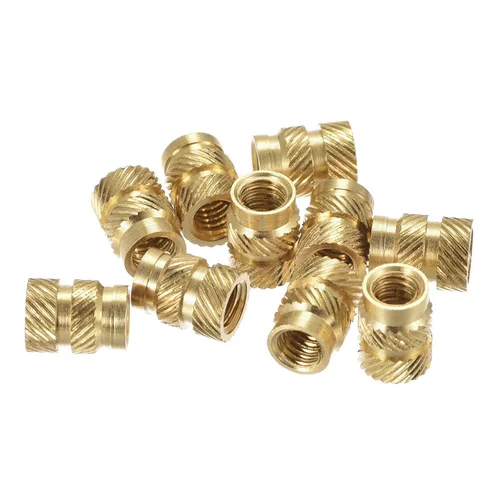 Vista 13 de uxcell Tuercas de inserción moleteadas, 80 piezas M2 x 3 mm L x 3.5 mm DI 3D Impresión de tuercas de latón Tuercas de rosca hembra Insertos de latón