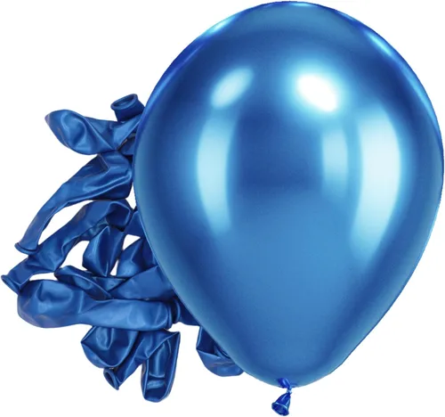 Vista 233 de Bezente - Globos redondos de látex cromado metálico plateado para helio, paquete de 100 unidades de 12 pulgadas Globos plateados para decoraciones