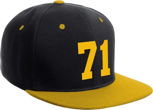Vista 32 de Número de equipo modificado para requisitos particulares del jugador del color del sombrero del Snapback de la visera plana clásica de la visera