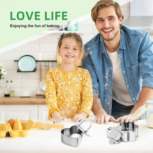 Vista 4 de Anillos para tartas de cocina, moldes de mousse de postre de acero inoxidable con empujador para hacer postres (4 piezas)