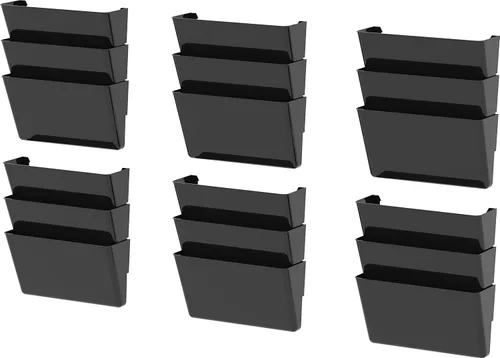 Vista 19 de Storex Archivadores de pared, tamaño legal, 16 x 10.55 x 4 pulgadas, transparentes, juego de 2 (70224A06C)